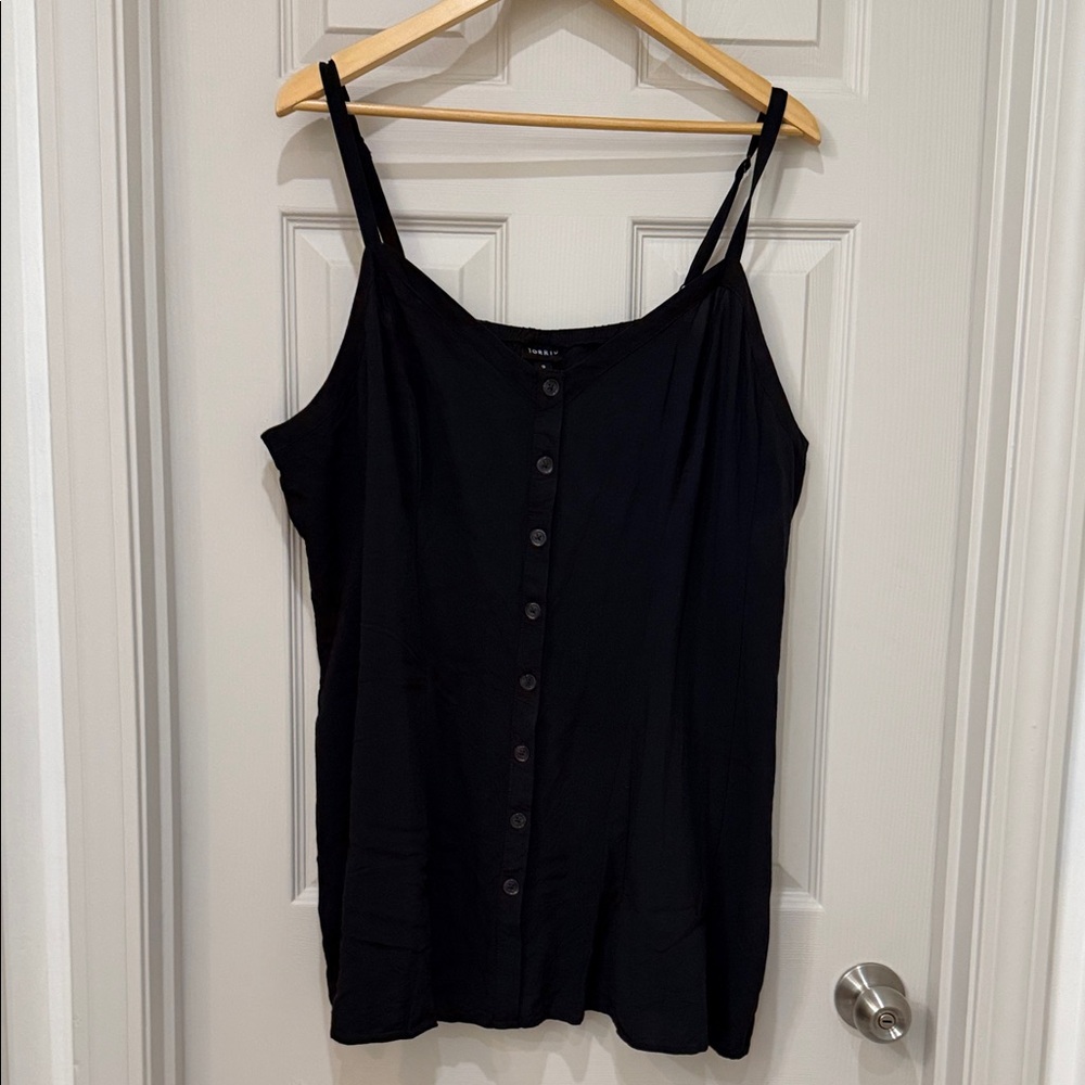Torrid Black Button-Front Camisole